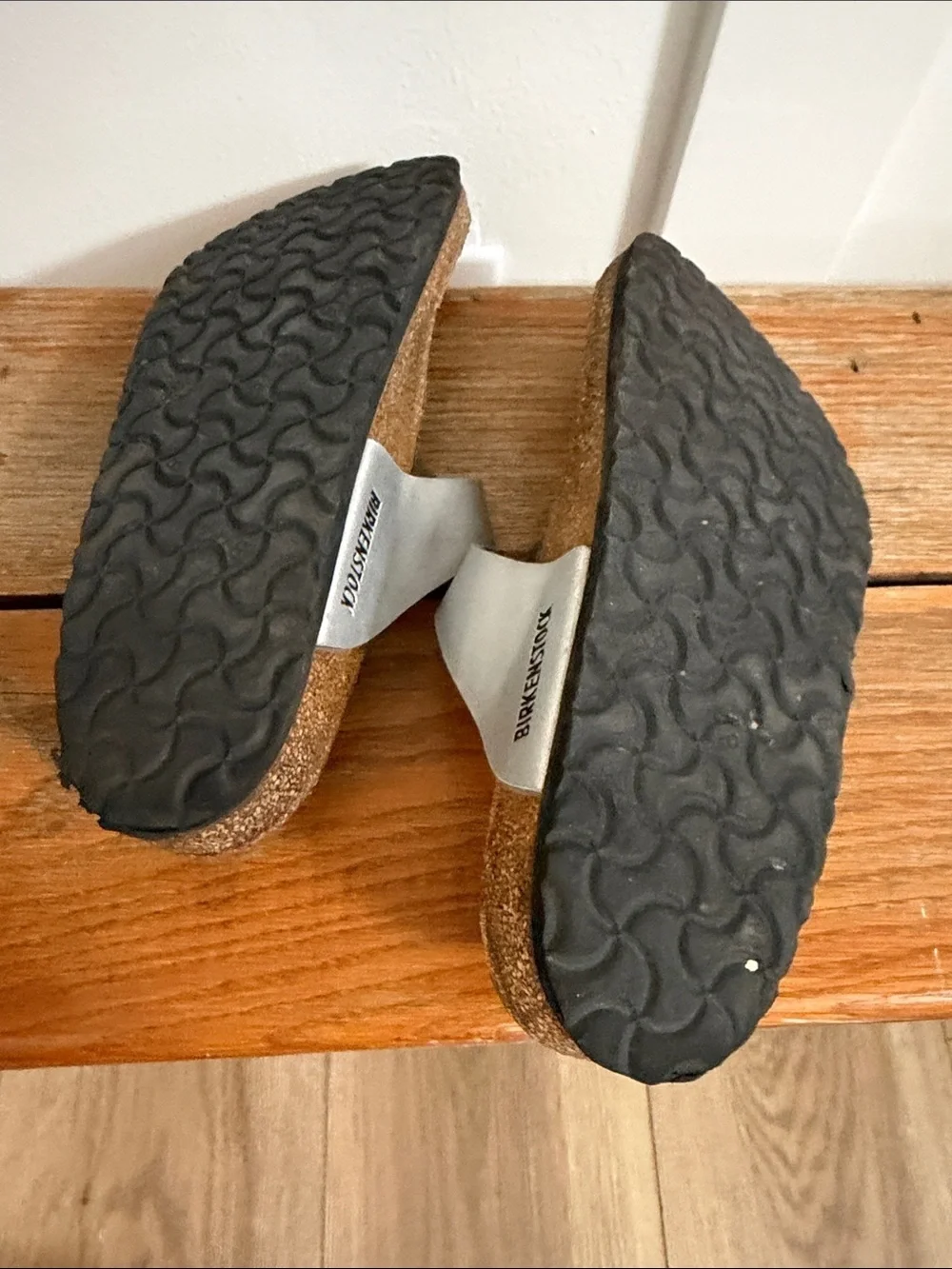 Birkenstock Gizeh Thong Sandals Silver Metallic Size 10